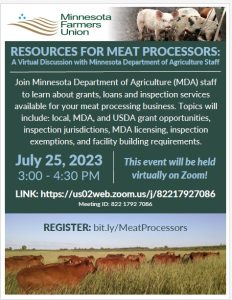 Meat Processing meeting flier.