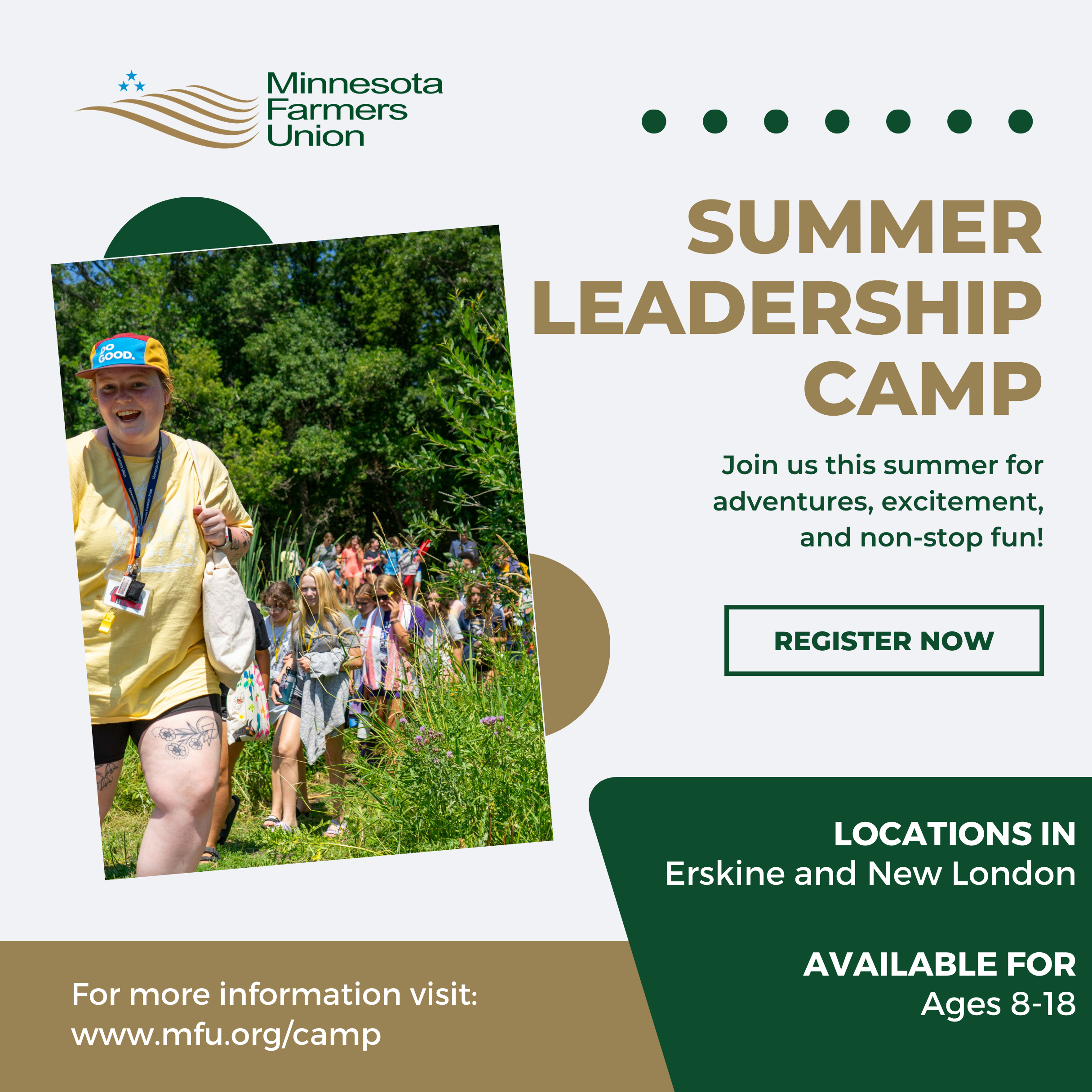 MFU summer camp for kids ages 11 to 14