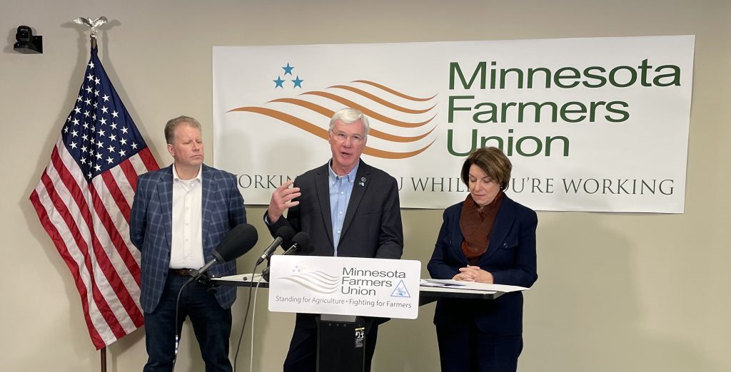 MFU President Gary Wertish, Sen. Amy Klobuchar