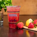 Strawberry Basil Lemonade. Earl Giles strawberry basil- lemon elixir and house-made basil simple syrup.